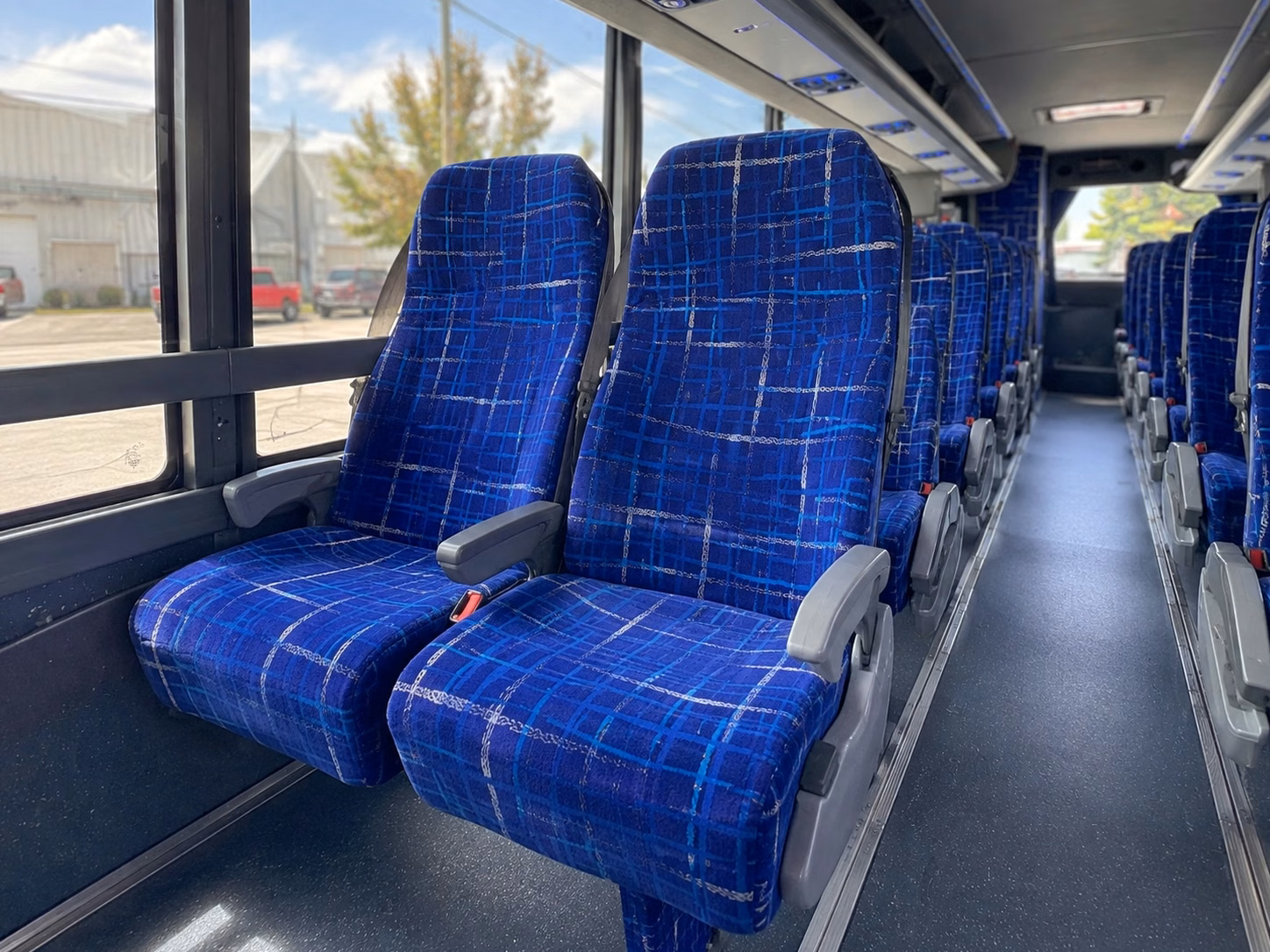56 passenger charter bus inside